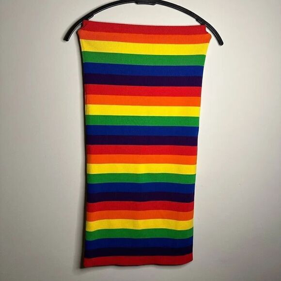 Rainbow-Striped Pencil Skirt - Picture 5 of 6